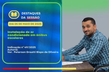 Vereador Peterson Greatti propõe ar-condicionado em ônibus escolares 