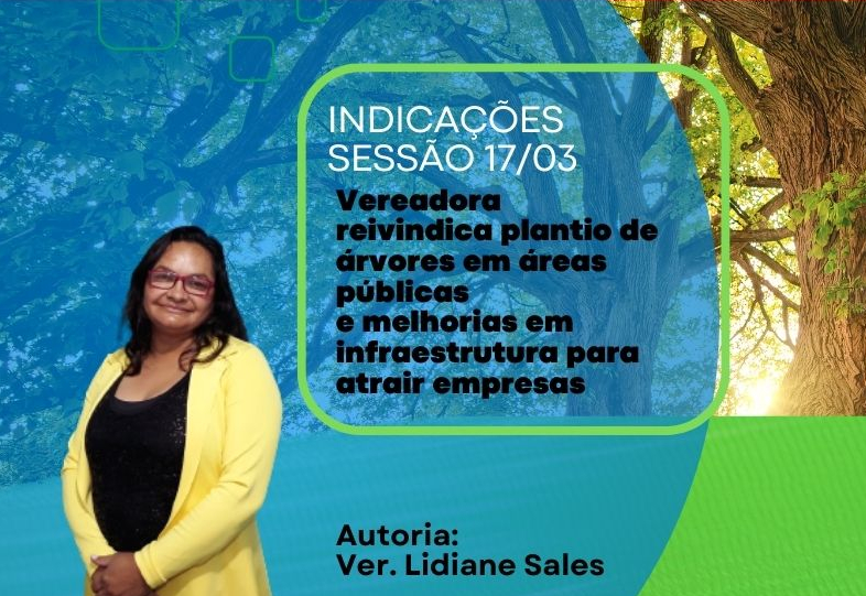 Vereadora Lidiane Sales propõe melhorias em infraestrutura e qualidade de vida em Lucianópolis